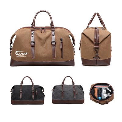 Vintage Large-Capacity Canvas Travel Tote