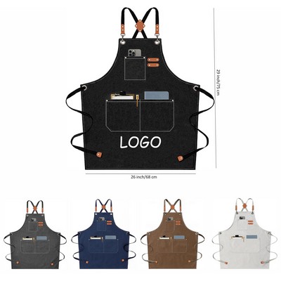Adjustable Straps Large Pockets Chef Aprons