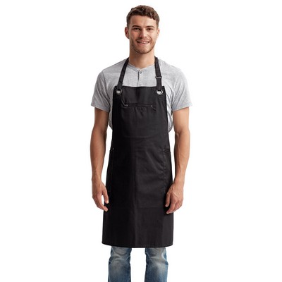 Artisan Collection by Reprime® 'Barley' Contrast Stitch Recycled Bib Apron