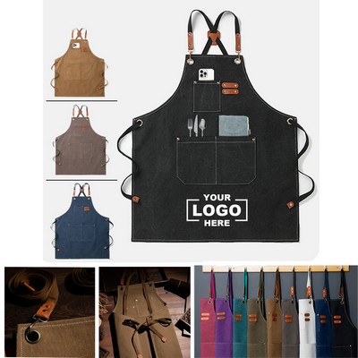 12 OZ Canvas Cross Back Work Aprons